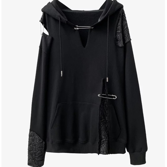 Patch work oversized womens hoodies bn - Picture 9 of 10